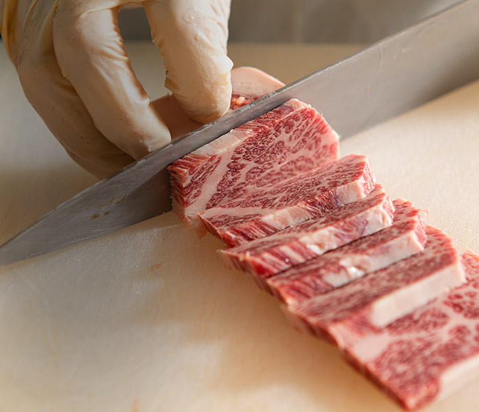 お肉カット